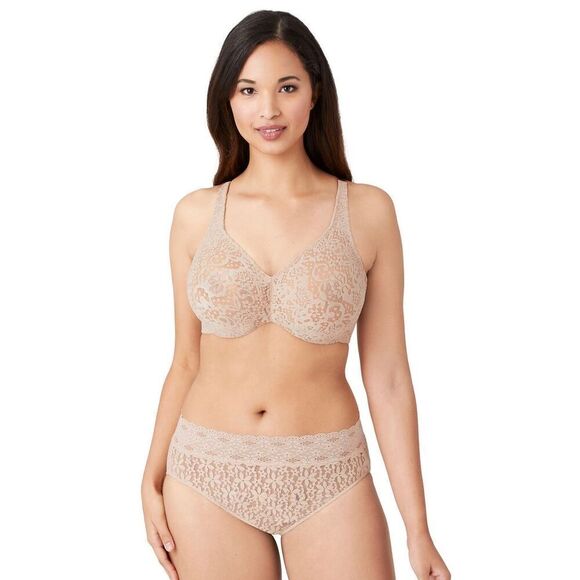 Wacoal NWT Halo Lace Full Figure Underwire Bra toast sz 36D - Picture 4 of 5